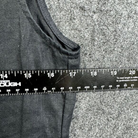 J. Jill Dress Women's Extra Small Black 100% Linen Sleeveless Scoop Neck - Picture 4 of 7